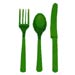 green cutlery set