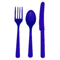 blue cutlery set