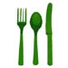 green cutlery set