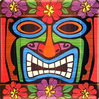 luau party plates